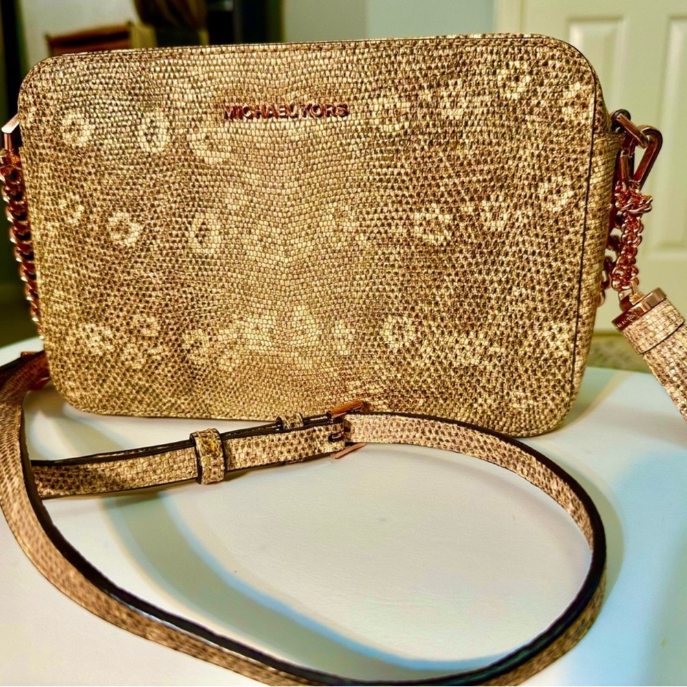 Michael Kors Brown Patterned Crossbody Bag - Picture 2 of 4